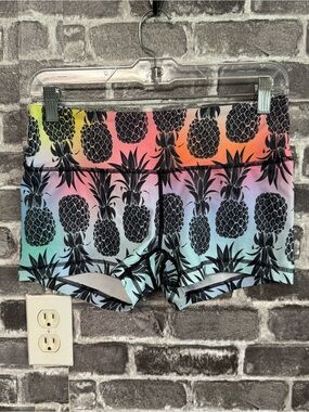 Feed Me Fight Me biker shorts Ombré tie dye black pineapple